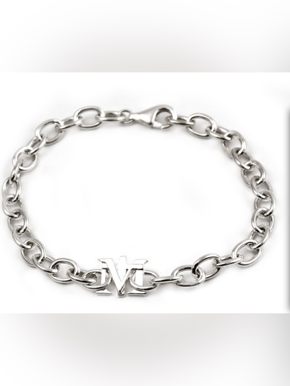 925 Sterling Silver Marian Devotion Bracelet M Cross St Louis de Montfort VTG